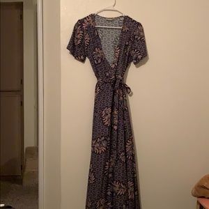 Anthropologie The Odells floral wrap maxi dress